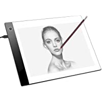 JZK Mesa de luz dibujo A4 brillo ajustable con cable USB caja de luz dibujo para pintar dibujar artesanía bocetos…